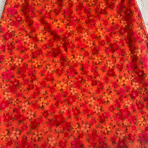 Groovy orange floral skirt - Picture 3 of 5